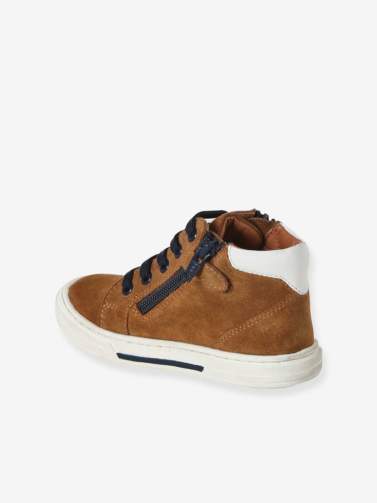 Thumbnail - Jungen High-Sneakers aus Leder mit Reißverschluss