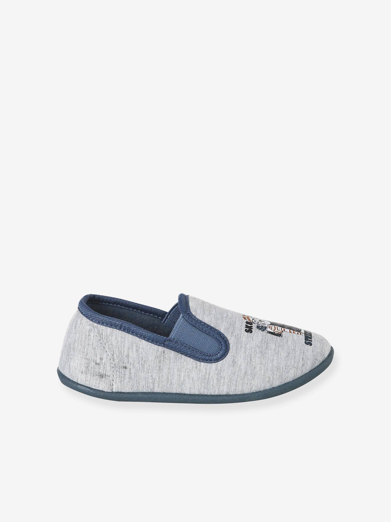 Thumbnail - Jungen Stoff-Hausschuhe mit Gummizug