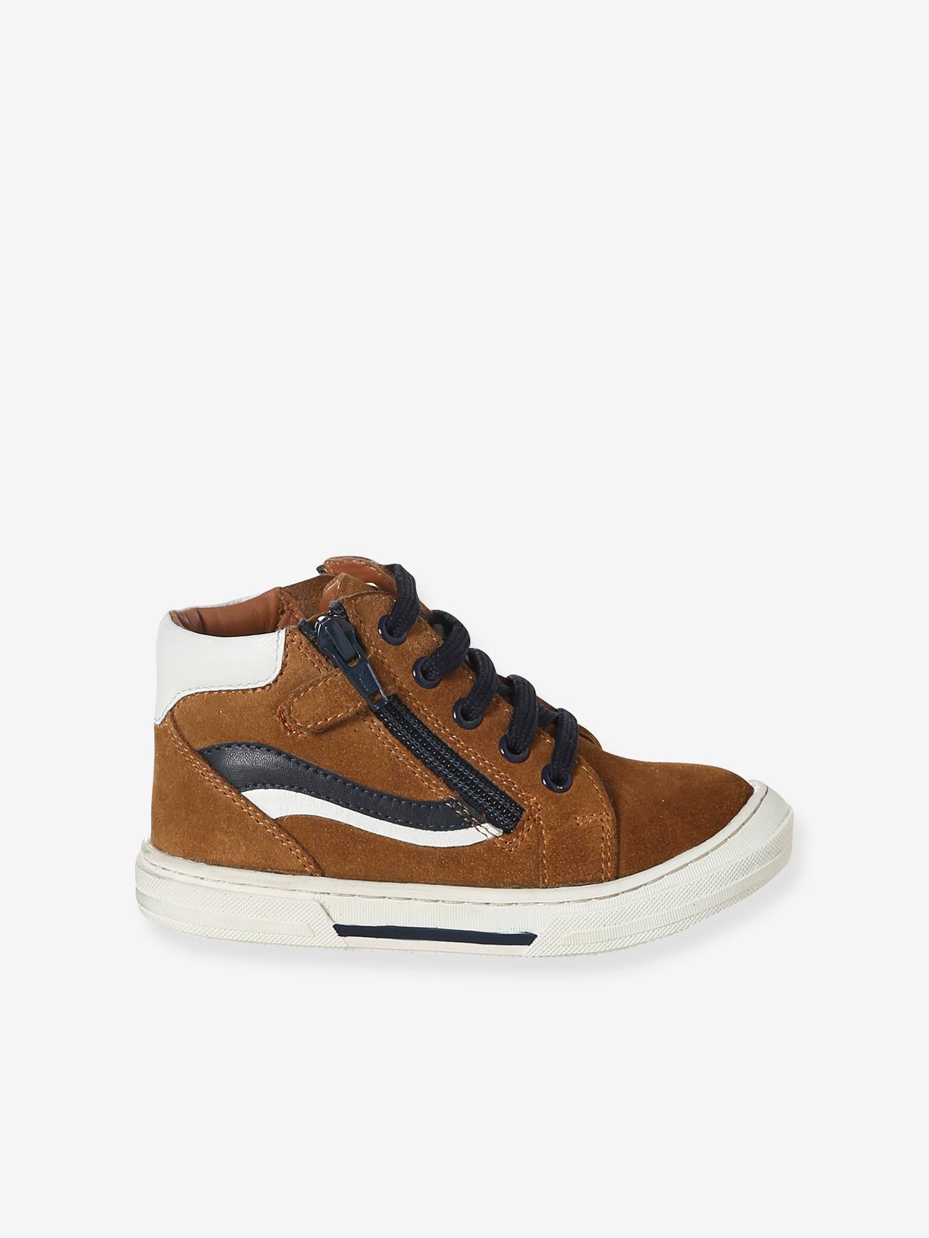 Thumbnail - Jungen High-Sneakers aus Leder mit Reißverschluss