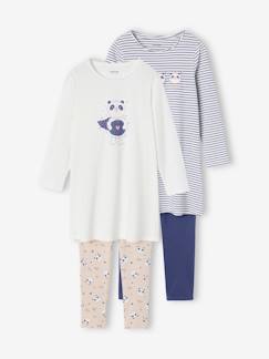 Maedchenkleidung-Schlafanzüge & Nachthemden-2er-Pack Mädchen Nachthemden & Leggings, Panda