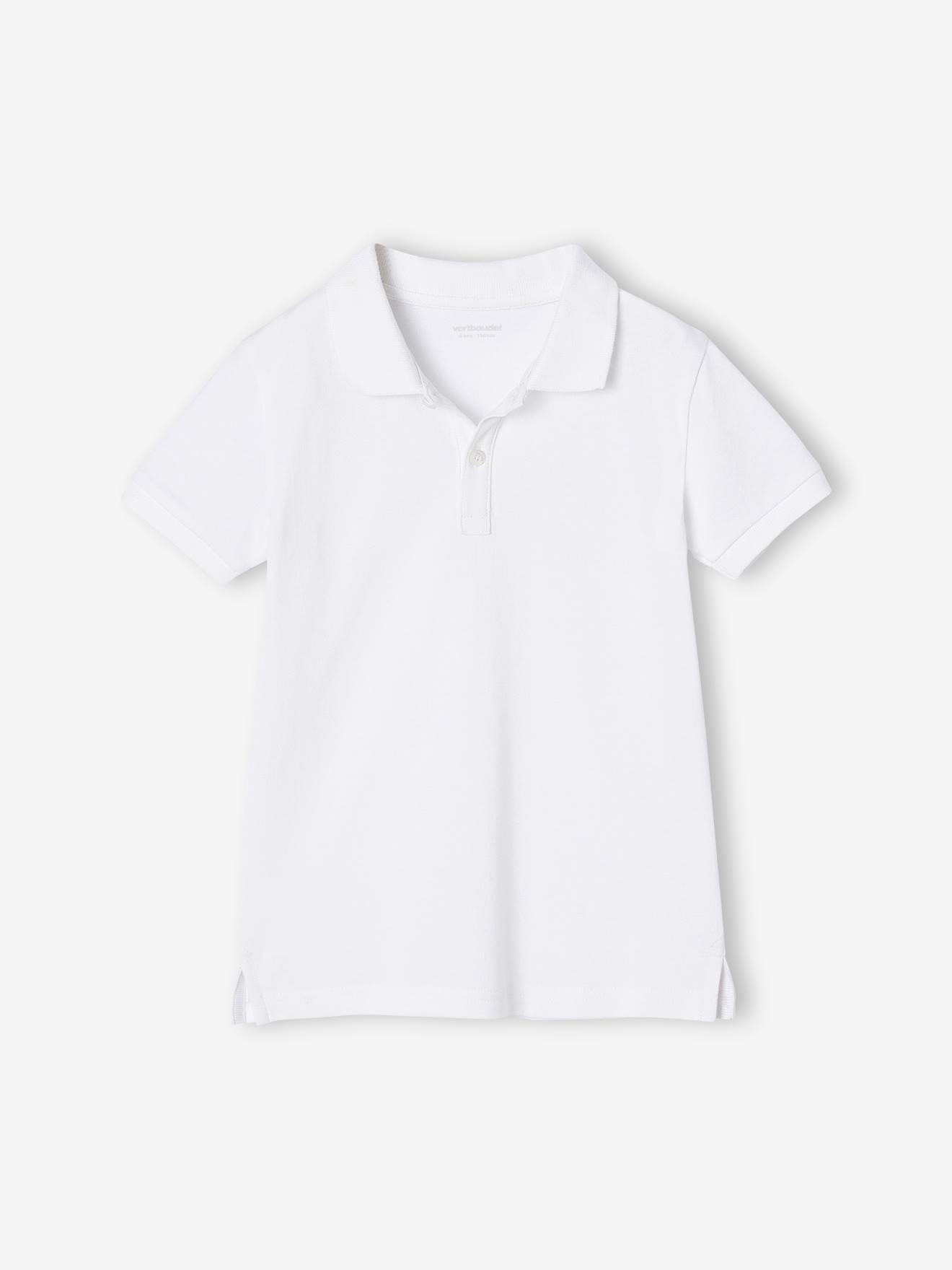 Kinder Poloshirt kurze Ärmel, personalisierbar weiß Gr. 110 von vertbaudet
