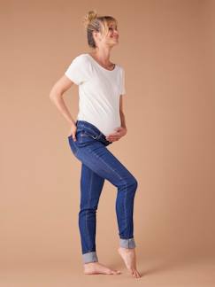 Umstandsmode-Umstandshosen-Skinny-Umstandsjeans, Seamless-Bund WATERLESS ENVIE DE FRAISE, Bundweite verstellbar