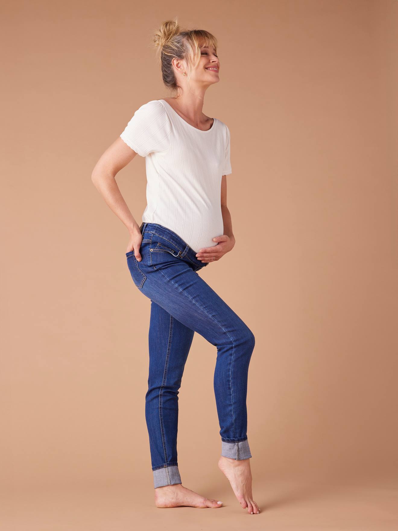 Umstandsjeans Skinny-Fit mit abnehmbarem Einsatz ENVIE DE FRAISE Bundweite verstellbar