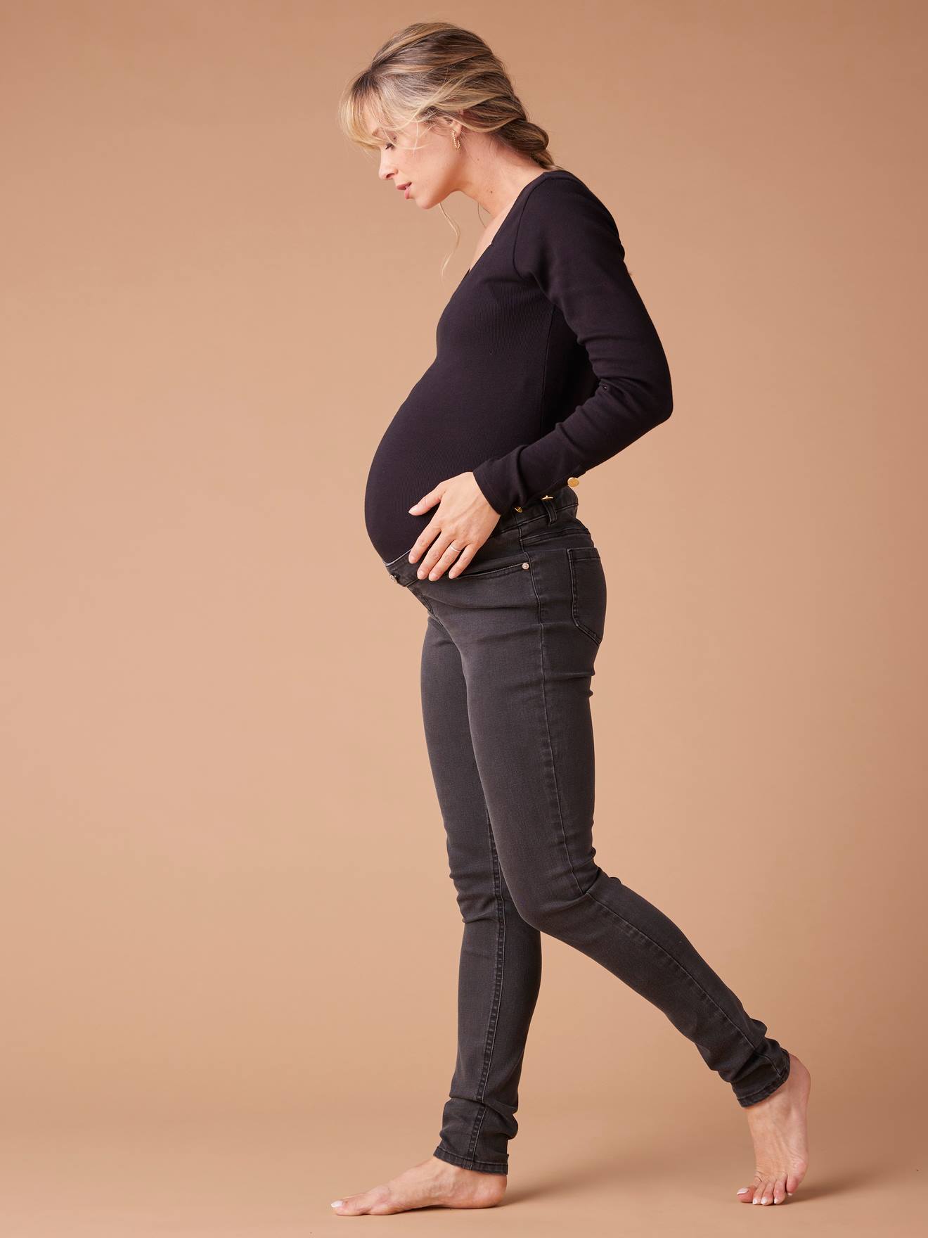 Umstandsjeans Skinny-Fit mit abnehmbarem Einsatz ENVIE DE FRAISE Bundweite verstellbar