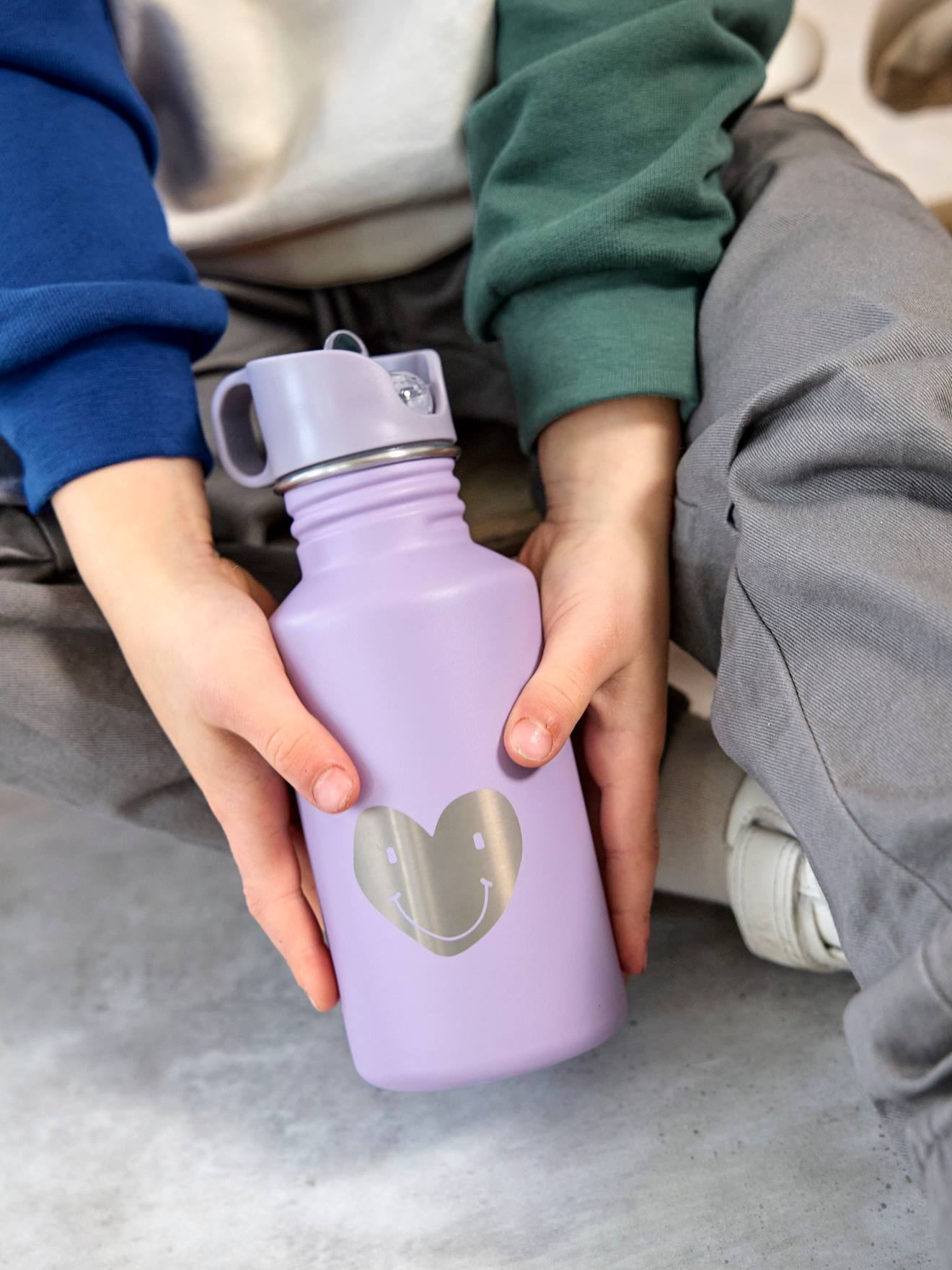 Thumbnail - Kinder Edelstahl-Trinkflasche ADVENTURE/YUMMY LÄSSIG