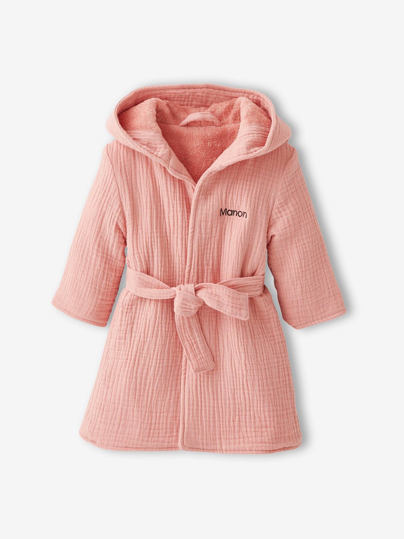 Thumbnail - Bio-Kollektion: Baby Tier-Bademantel mit Musselin