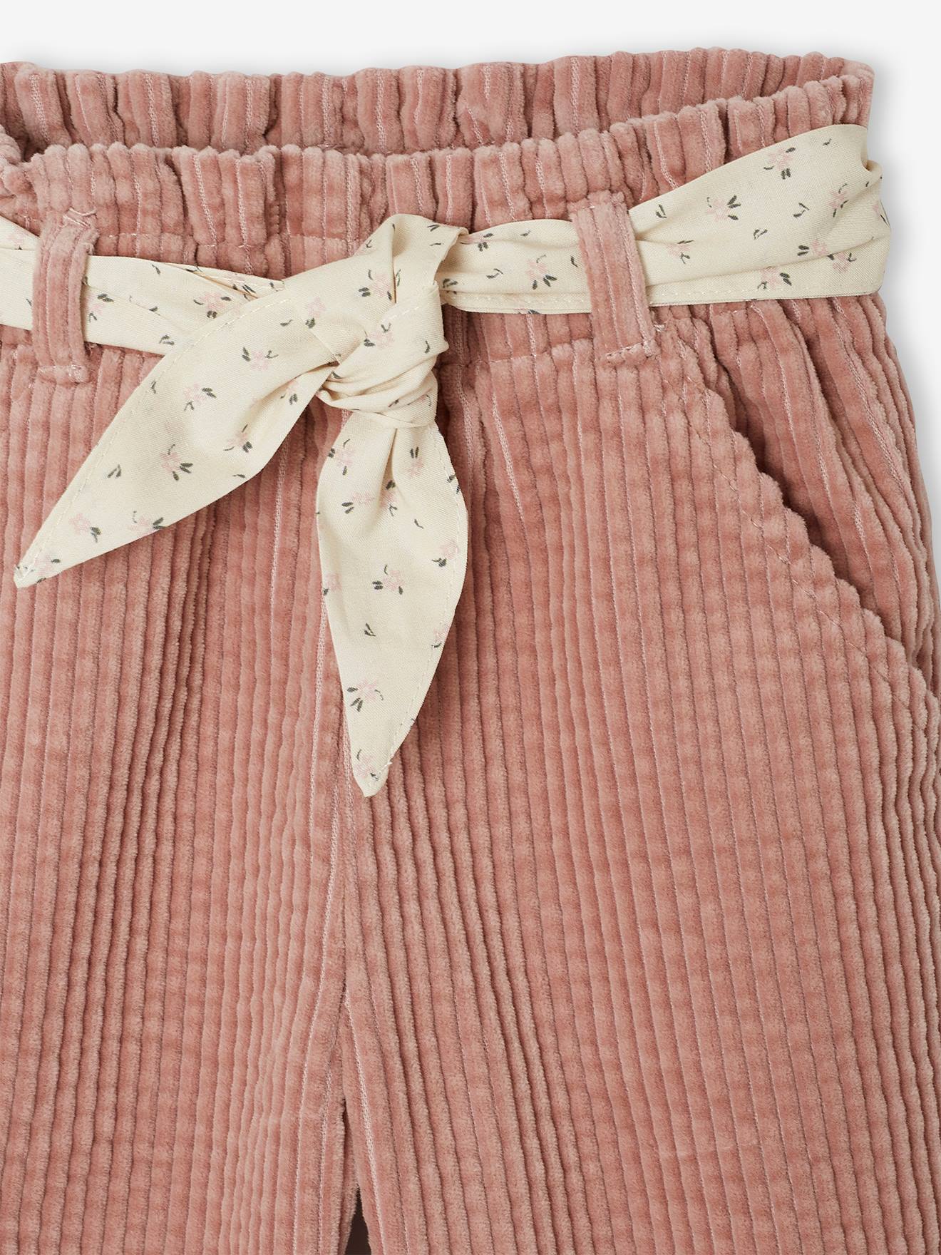 Thumbnail - Weite Baby Cordhose mit Bindegürtel