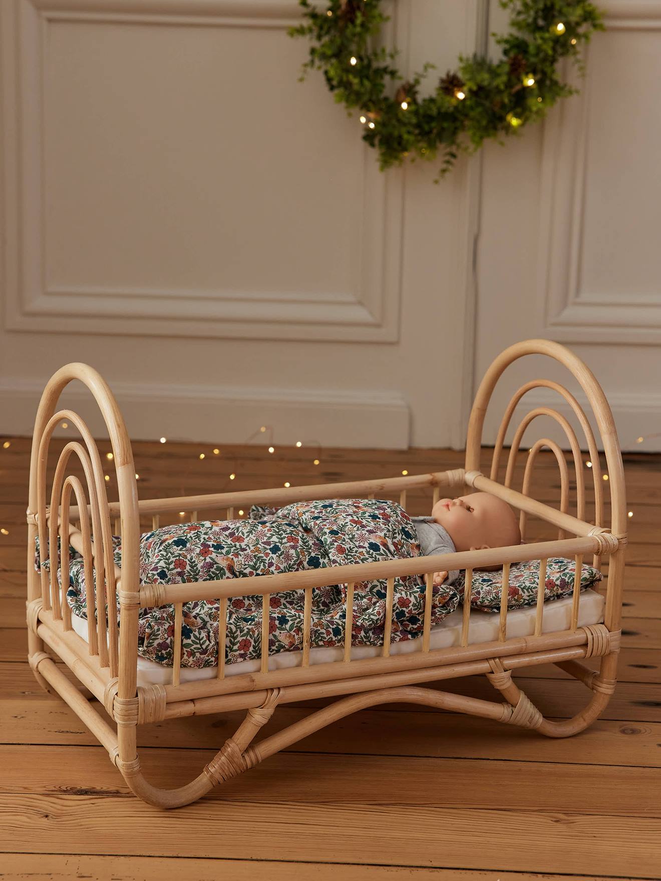 Puppenbett aus Rattan MINI BOHO