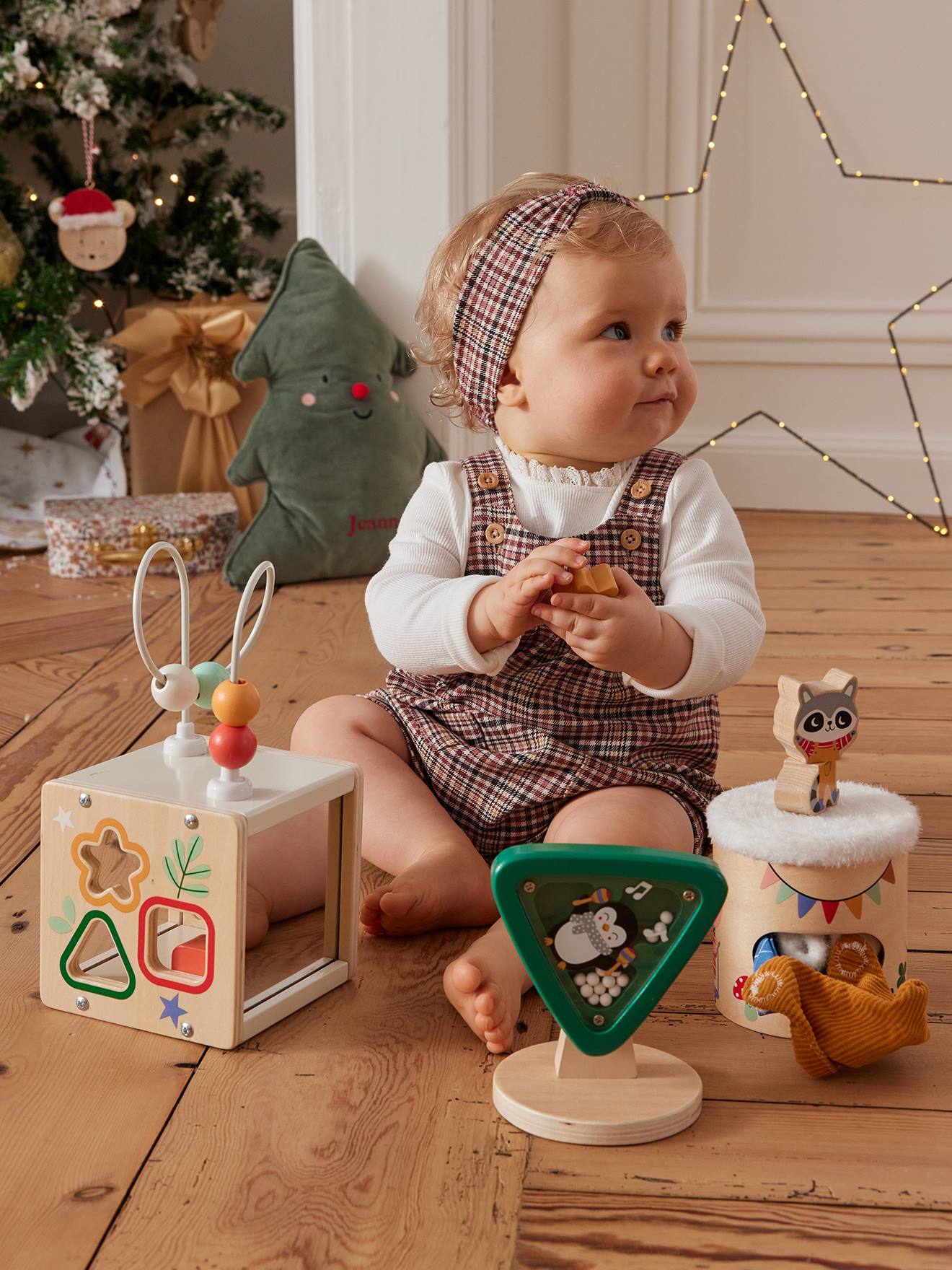 3er-Set Baby Sensorik-Spielzeug aus Holz FSC®