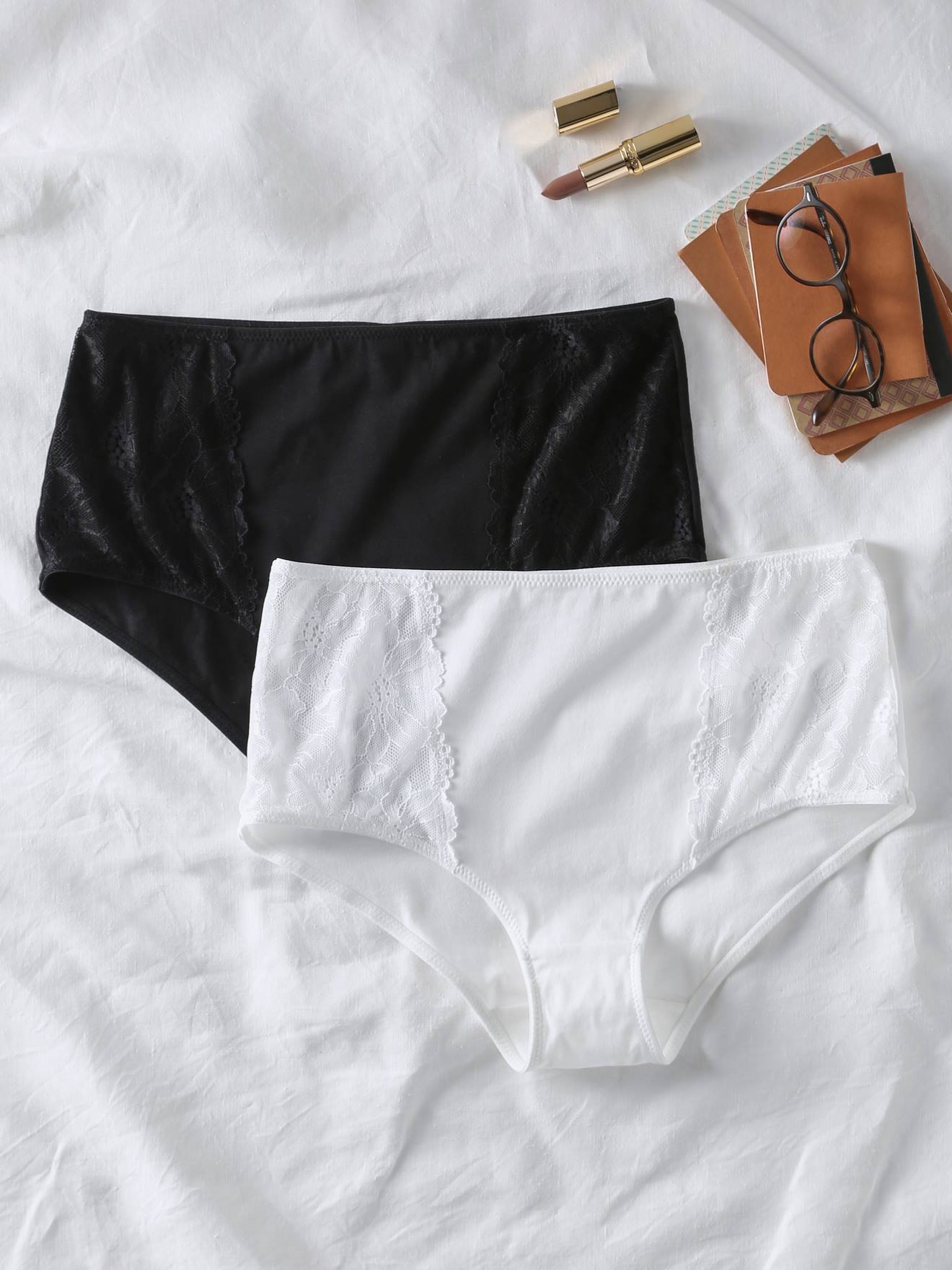 2er-Pack Umstands-Taillenslips mit Spitze ENVIE DE FRAISE