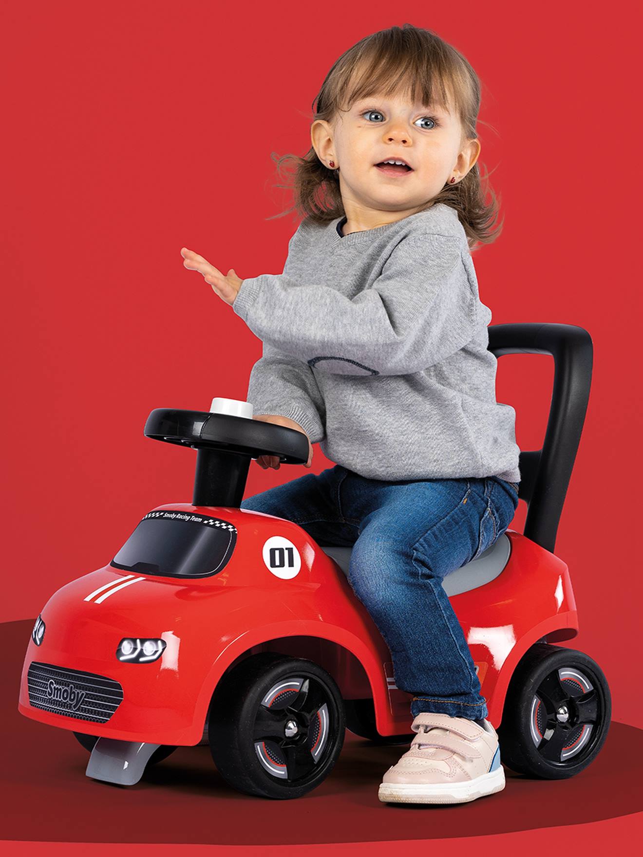 Kinder 2-in-1-Rutschfahrzeug/Lauflernwagen