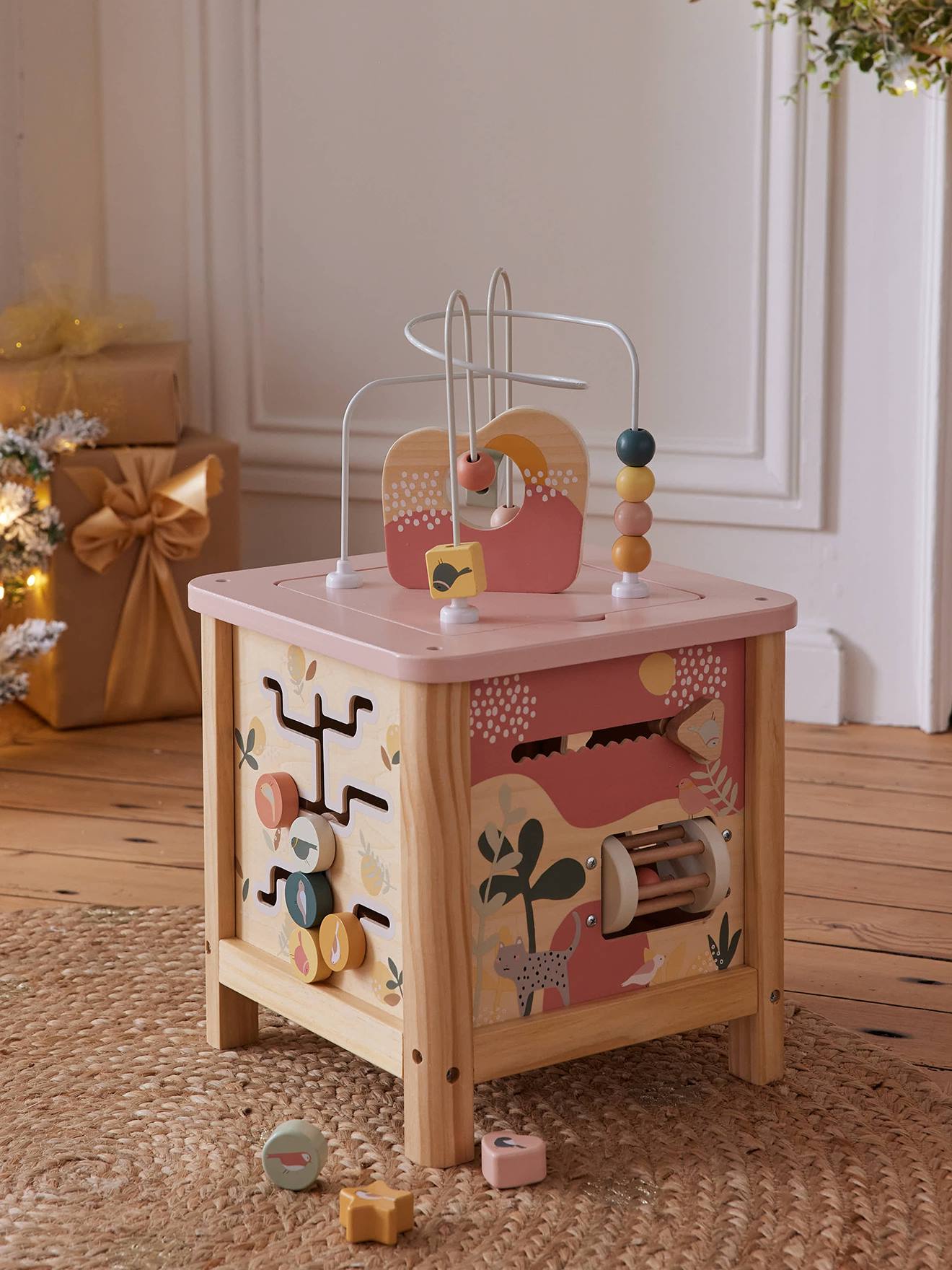 Vertbaudet Großer Activity-Würfel Rosa Savania Einheitsgröße