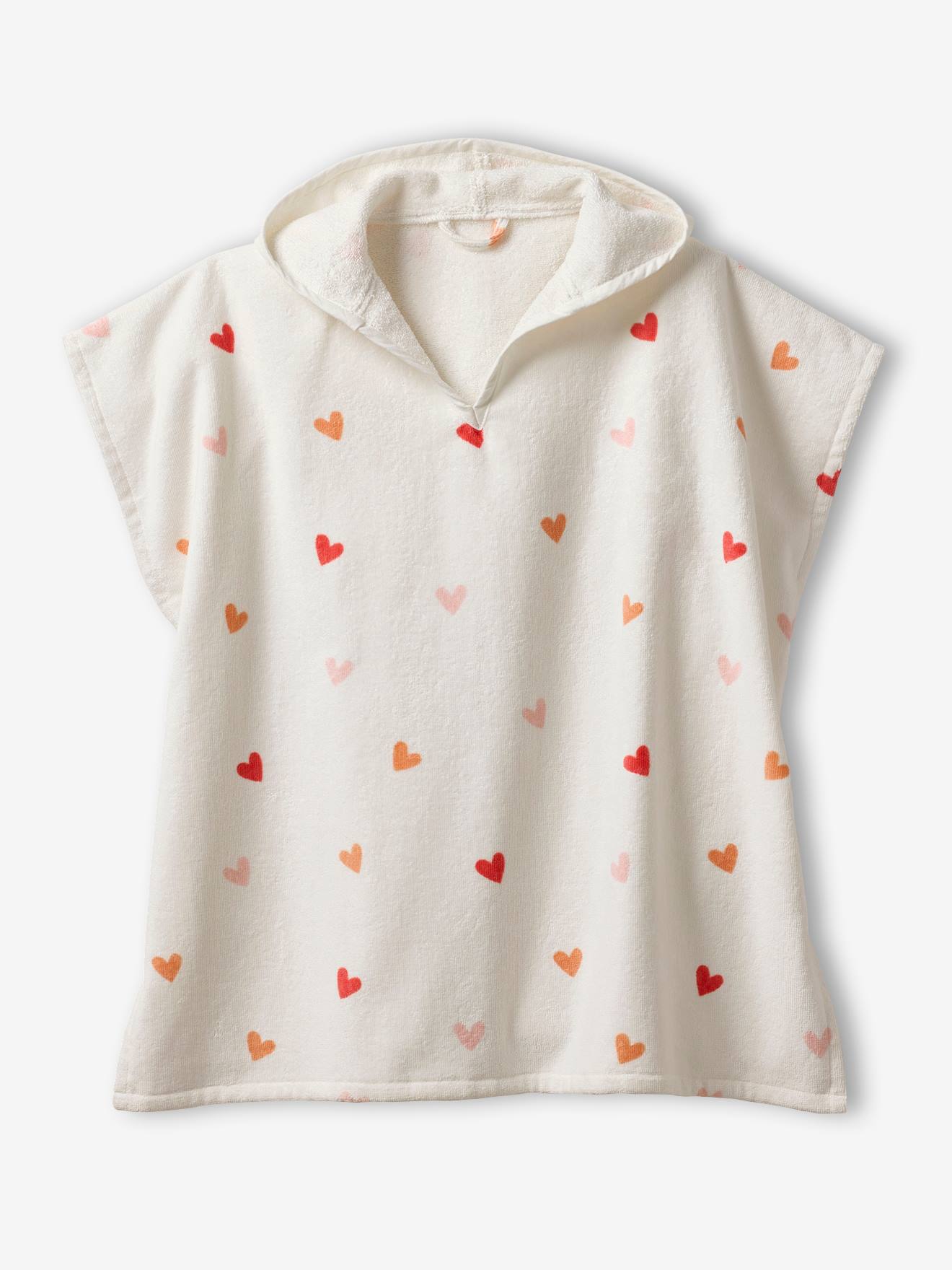 Thumbnail - Kinder Badeponcho HERZEN mit Recycling-Baumwolle