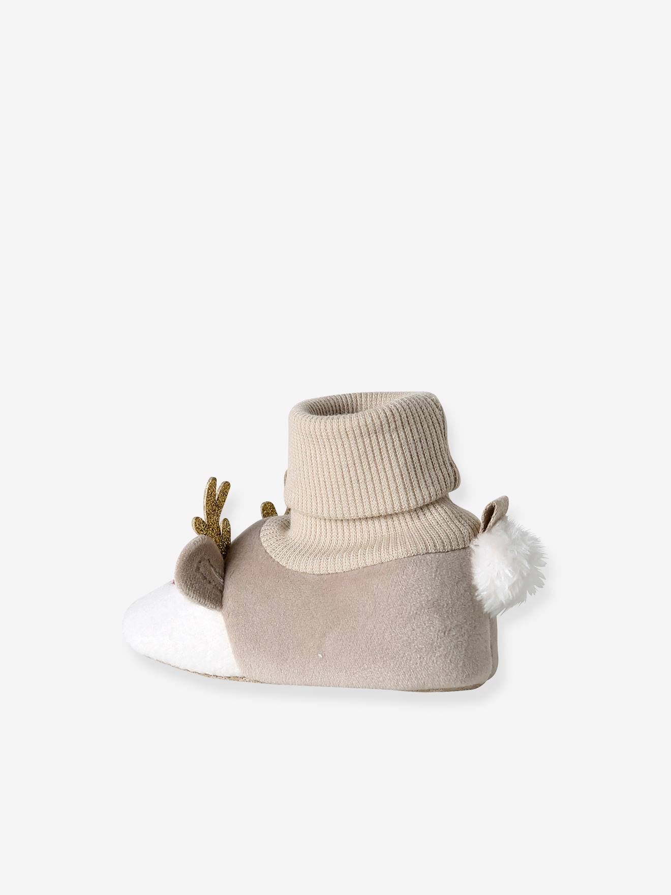 Thumbnail - Weihnachtliche Baby Krabbelschuhe RENTIER