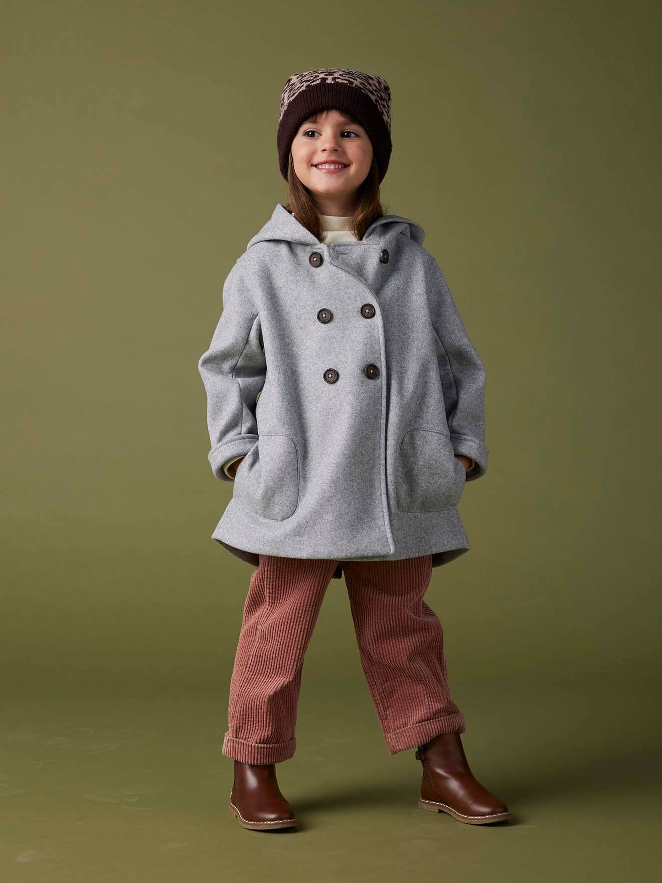 Thumbnail - Mädchen Mantel mit Kapuze