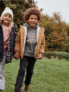 Jungenkleidung-Jungen Winterjacke mit Kapuze und Webpelzfutter, Recycling-Polyester