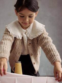 Maedchenkleidung-Mädchen Strickjacke mit Knopfverschluss