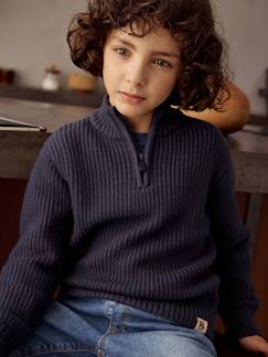 Jungen Strickpullover mit Troyerkragen Oeko-Tex  [numero-image]