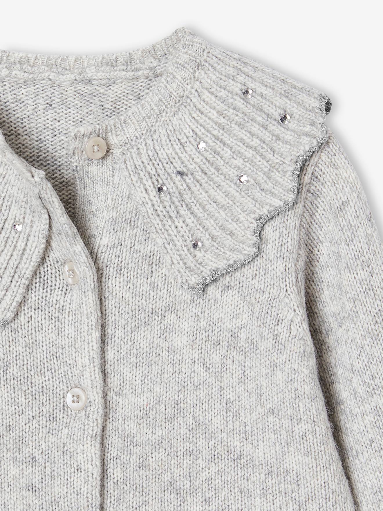 Thumbnail - Festlicher Mädchen Cardigan mit Strass-Kragen