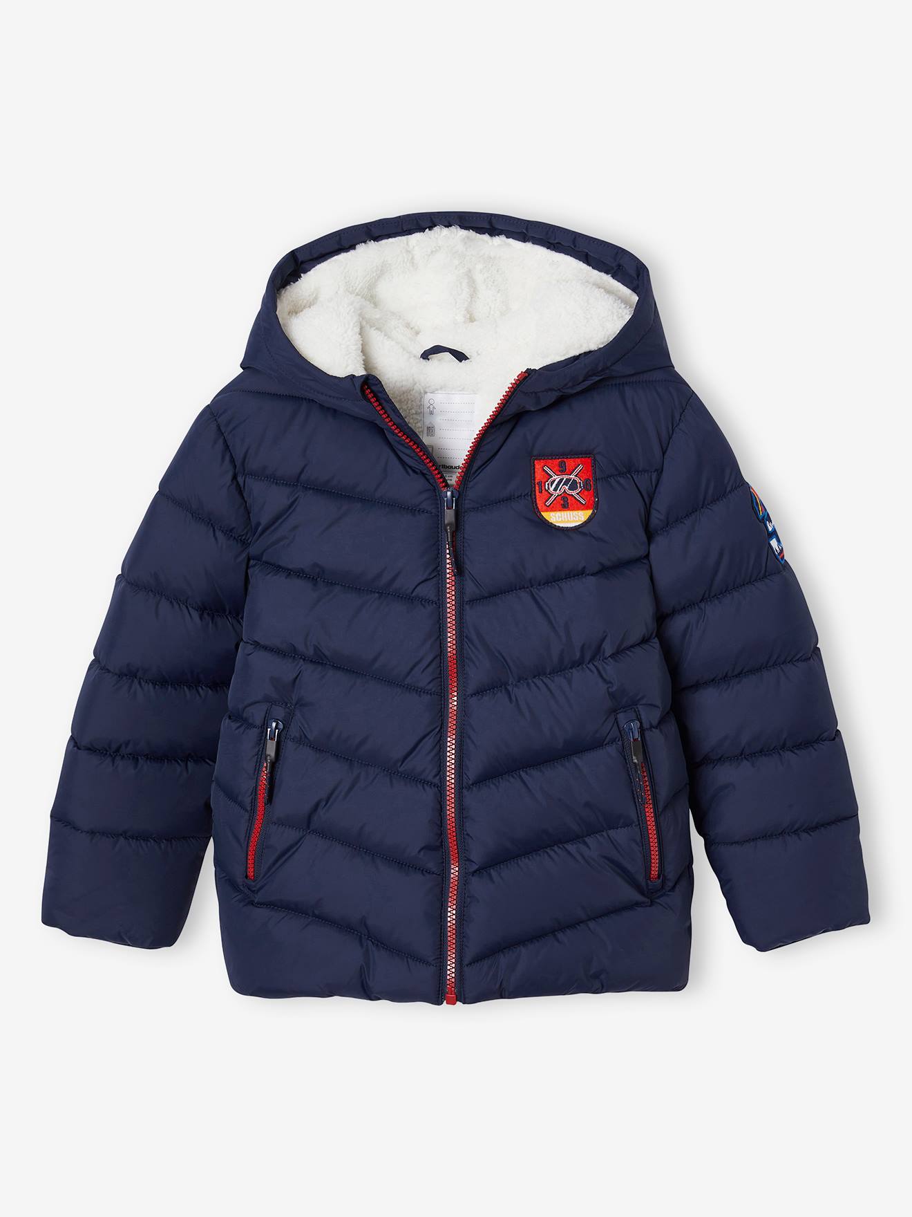 Jungen Skijacke mit Fleecefutter und Recycling-Polyester