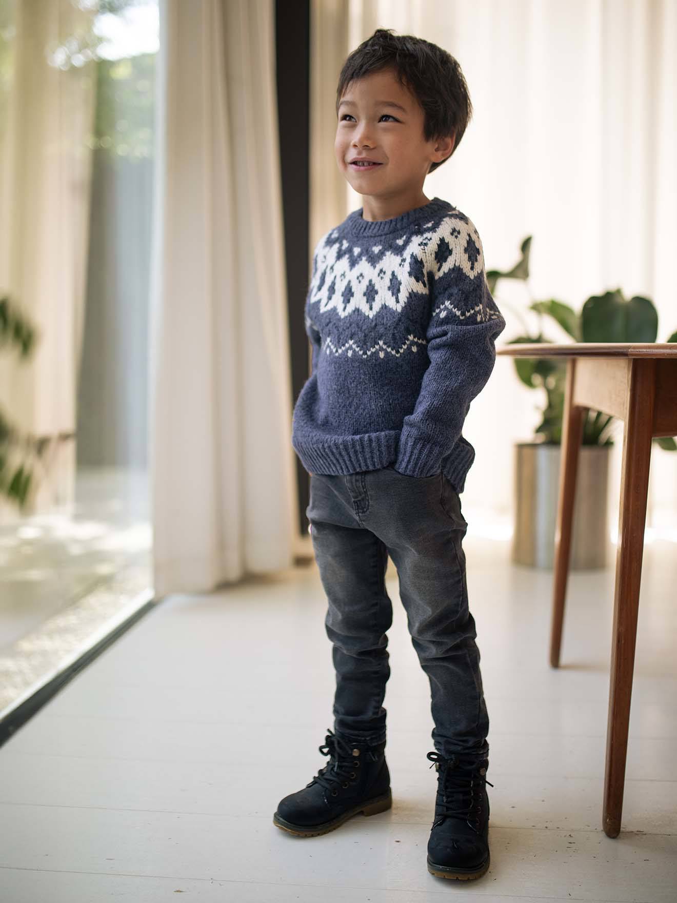 Jungen Slim-Fit-Jeans Hüftweite REGULAR Bundweite verstellbar