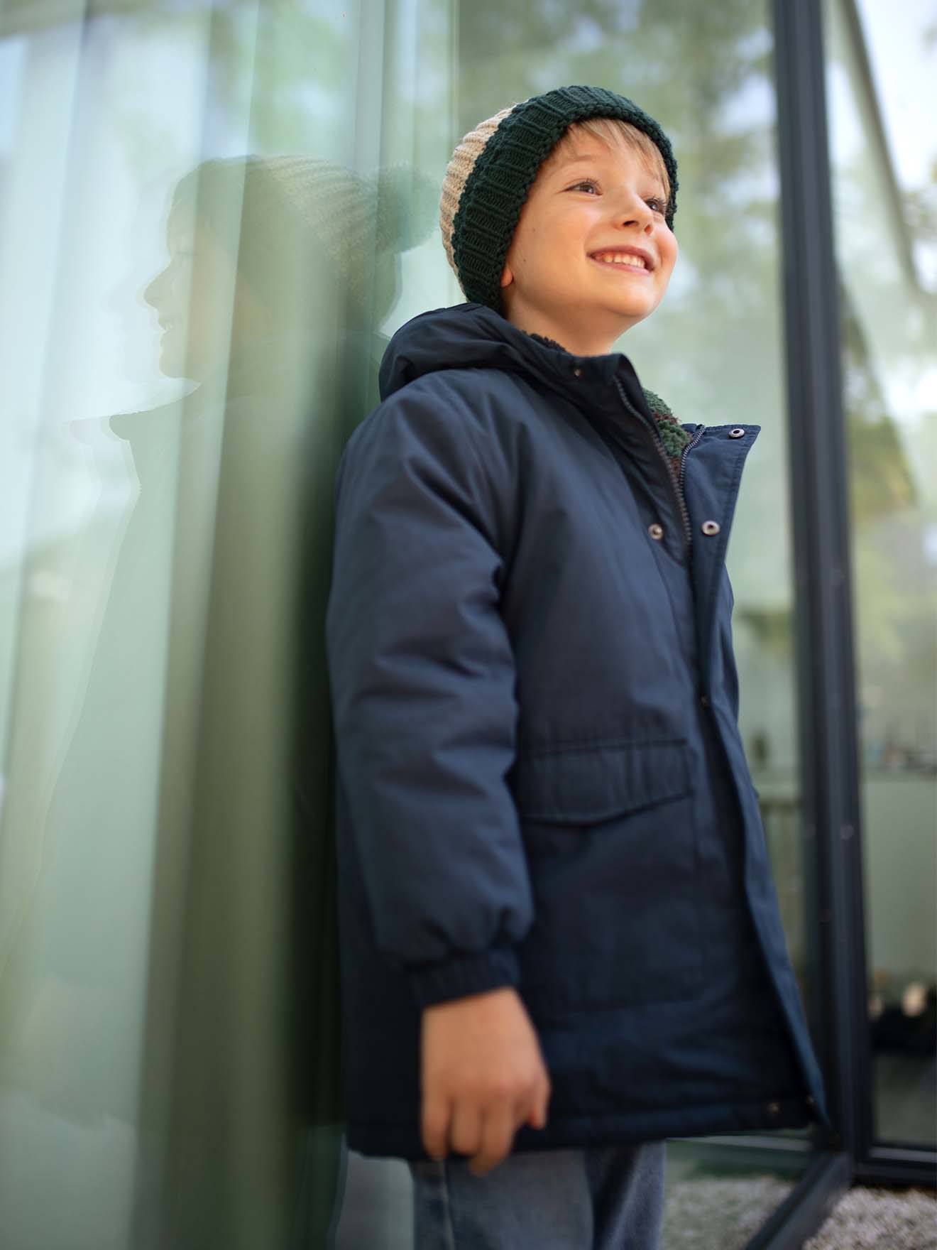 Thumbnail - Jungen Winterjacke mit Teddyfleece-Futter & Recycling-Polyester