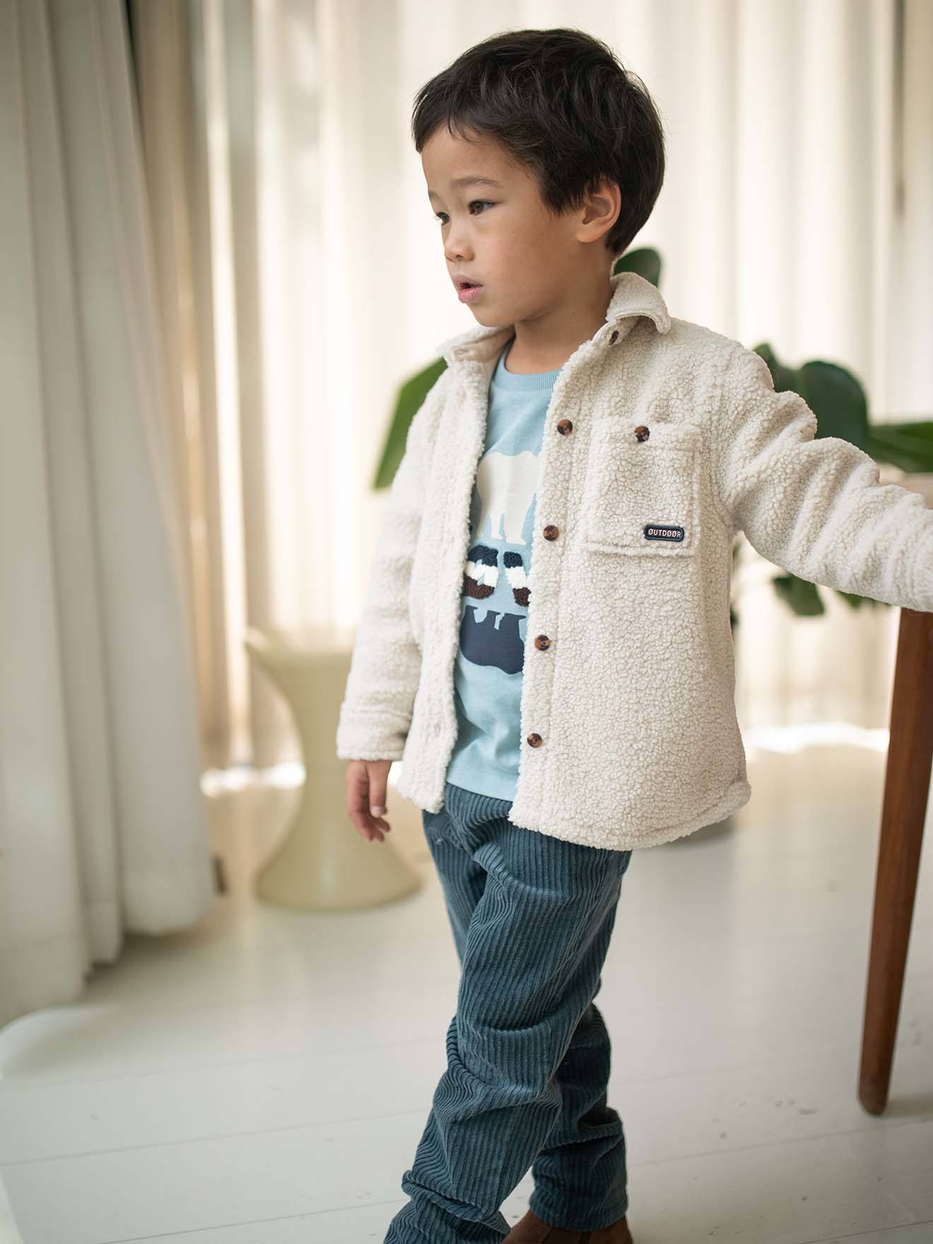 Thumbnail - Jungen Overshirt aus Teddyfleece