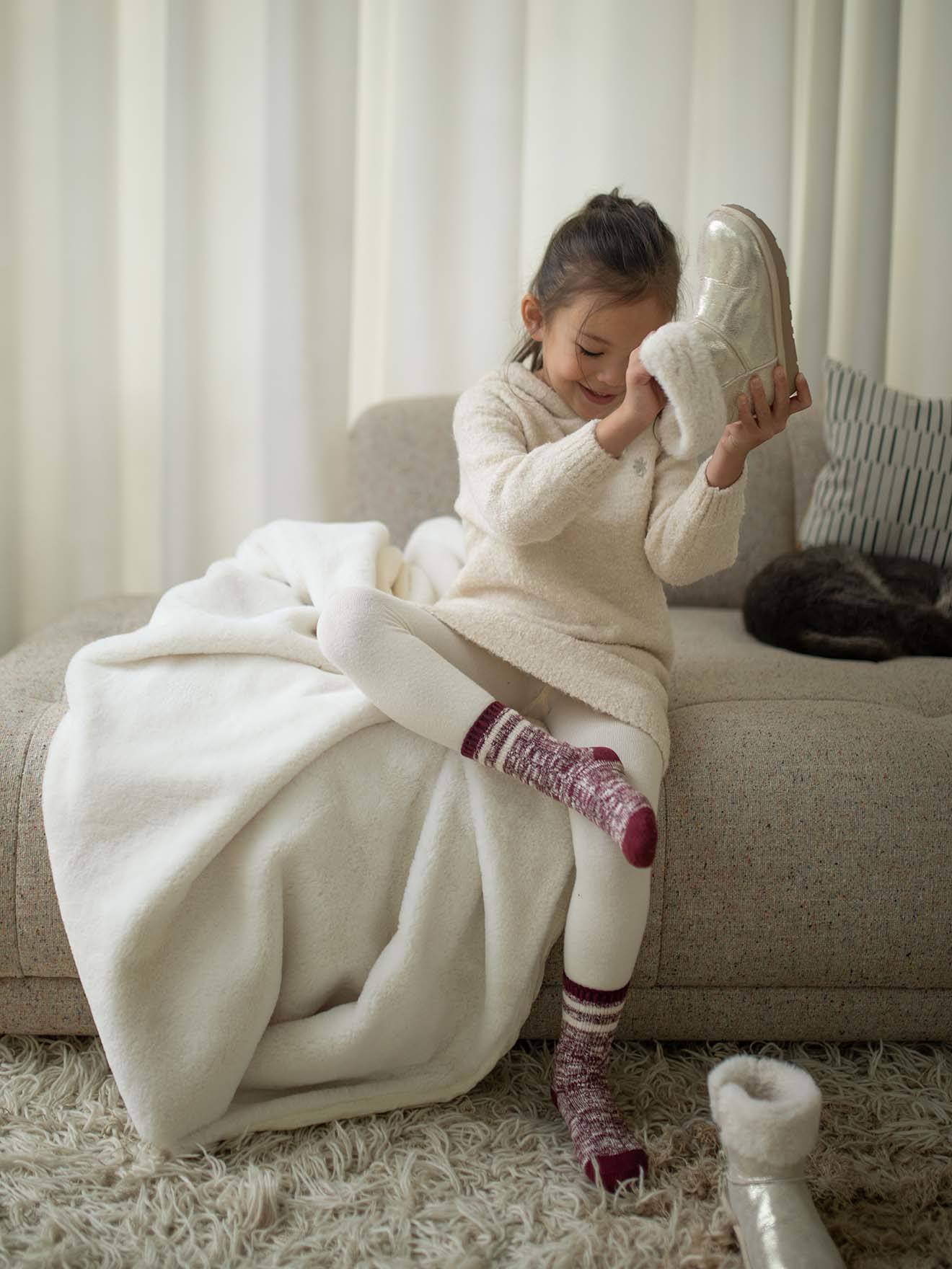 Thumbnail - 3er-Pack melierte Mädchen Socken blush