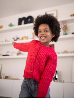 Maedchenkleidung-Flauschige Mädchen Strickjacke Oeko-Tex