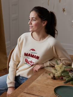 Umstandsmode-Damen Sweatshirt Familien-Capsule WEIHNACHTEN, mit Recycling-Polyester