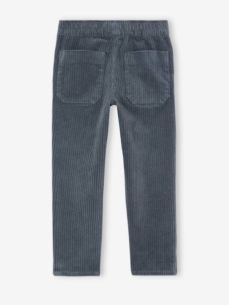 Jungen Cordhose mit Dehnbund, Bundweite verstellbar schieferblau+tannengrün 3