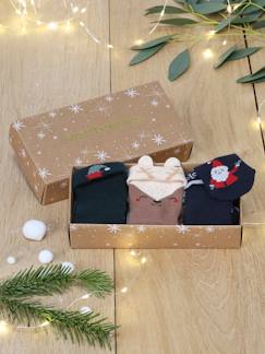 -Jungen Baby Weihnachts-Geschenkset: 3 Paar Socken Oeko-Tex