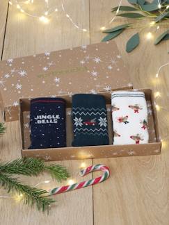 Jungenkleidung-Unterwäsche & Socken-3er-Pack Jungen Weihnachtssocken BASIC Oeko-Tex