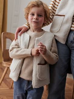 Maedchenkleidung-Wendbare Kinder Weste, Familien Herbst-Capsule KUSCHELZEIT