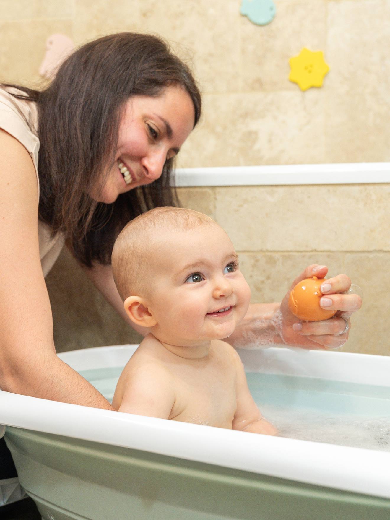 Thumbnail - 4er-Set Baby Badewannen-Figuren aus Silikon BADABULLE