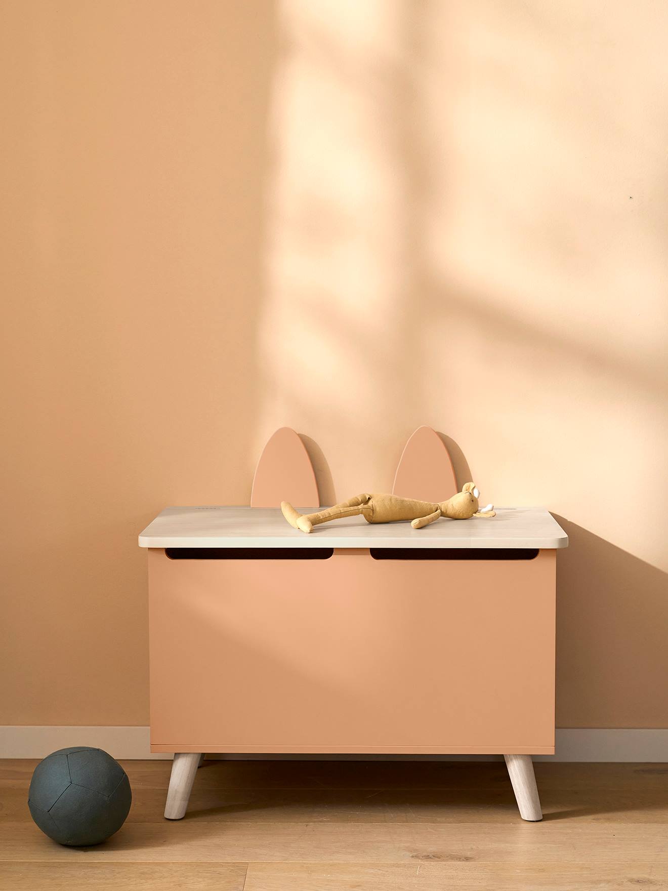 Vertbaudet Kinderzimmer Spielzeugtruhe Mit Fuchsohren Foxy Haar Rothaar Einheitsgröße