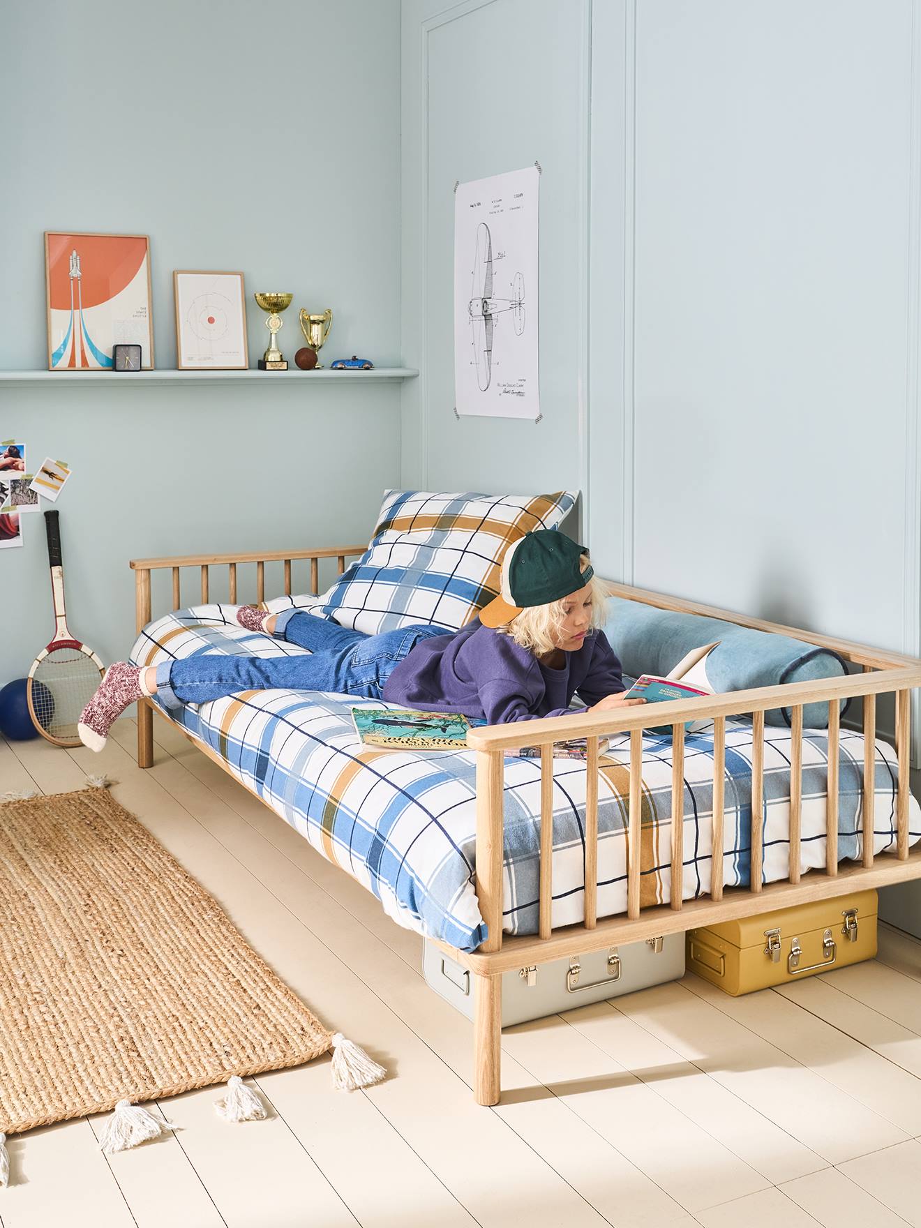 Thumbnail - Mitwachsendes Kinderbett aus Buchenholz