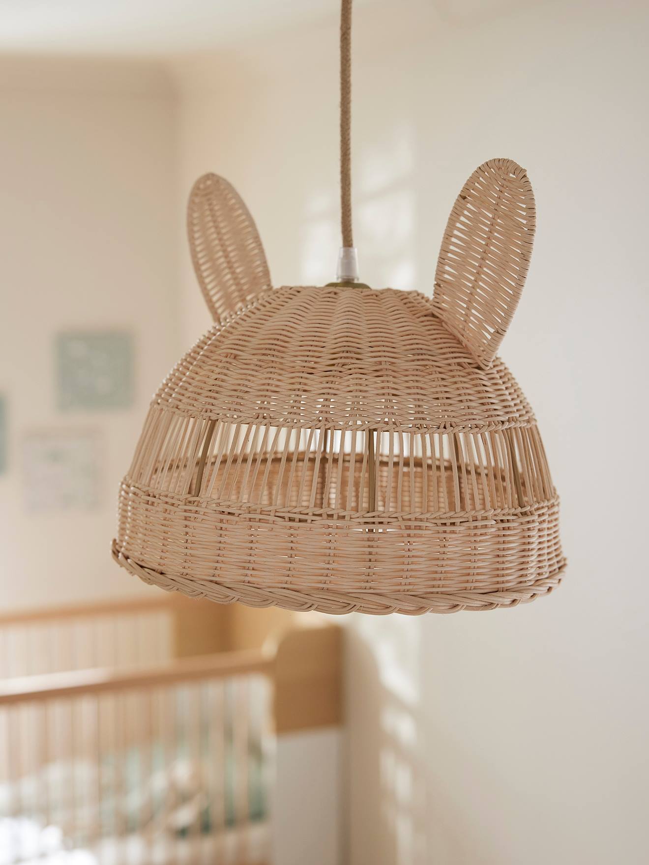 Vertbaudet Kinderzimmer Lampenschirm Mit Hasenohren Bunny Braun Einheitsgröße