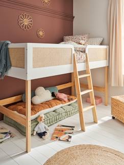 Kinderzimmer-Kindermöbel-Babybetten & Kinderbetten-Kinderzimmer Hochbett mit Rattan