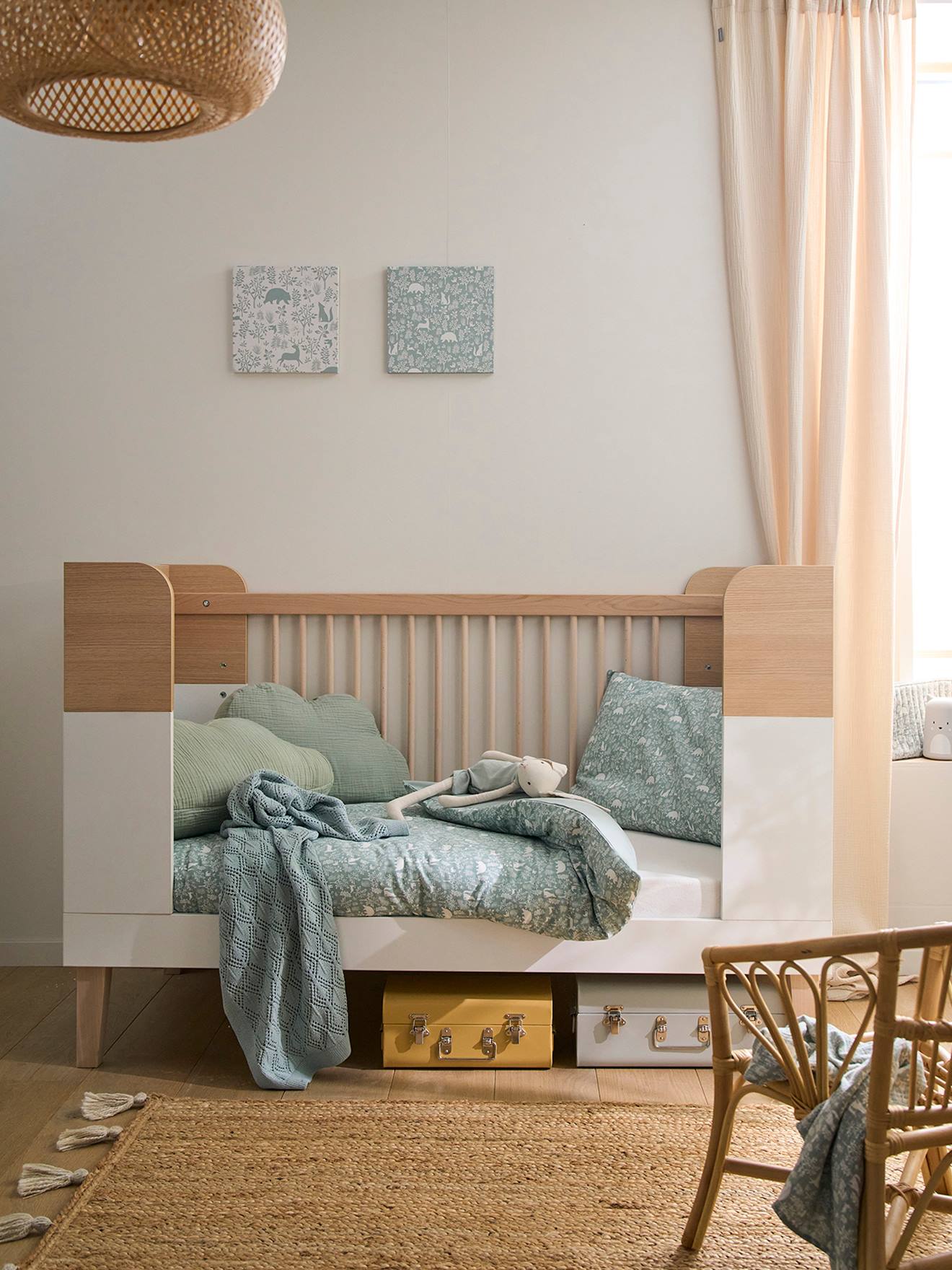 Mitwachsendes Babybett MOKA 70x140 cm