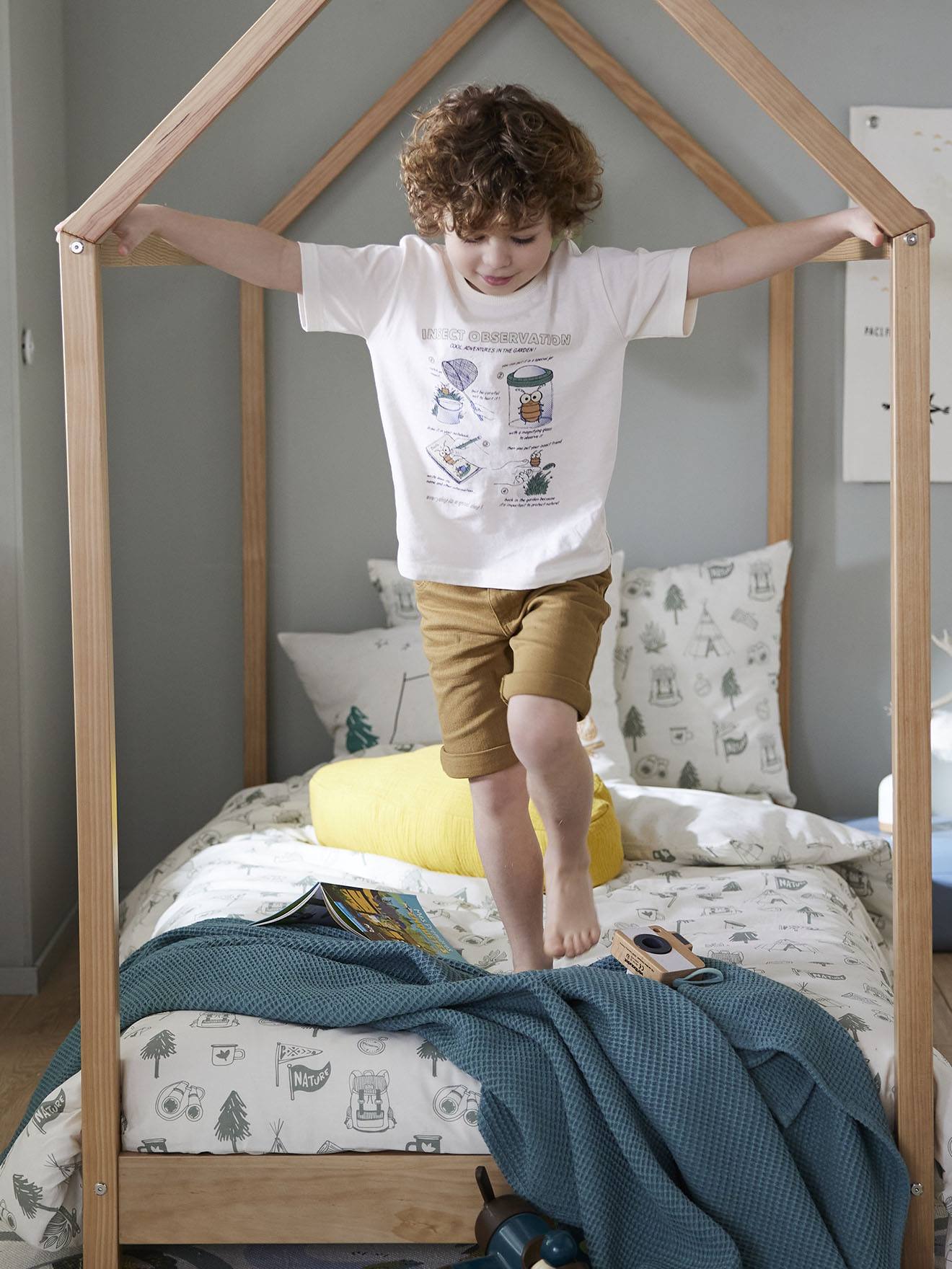 Niedriges Kinderzimmer Bodenbett