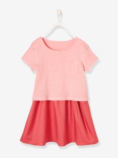 Maedchenkleidung-Kleider-Wendekleid für Mädchen, Materialmix