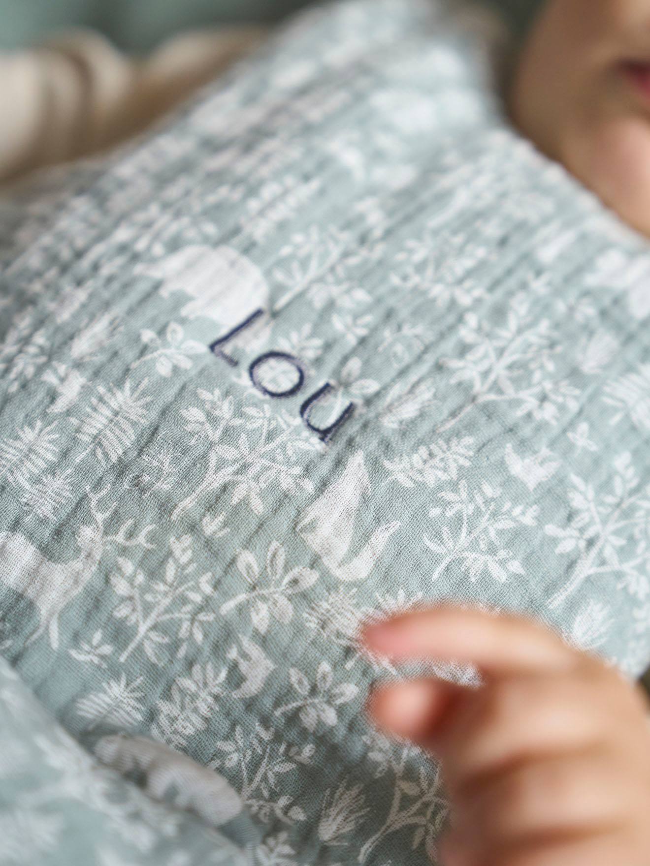 Thumbnail - Ärmelloser Baby Schlafsack WALDSPAZIERGANG personalisierbar