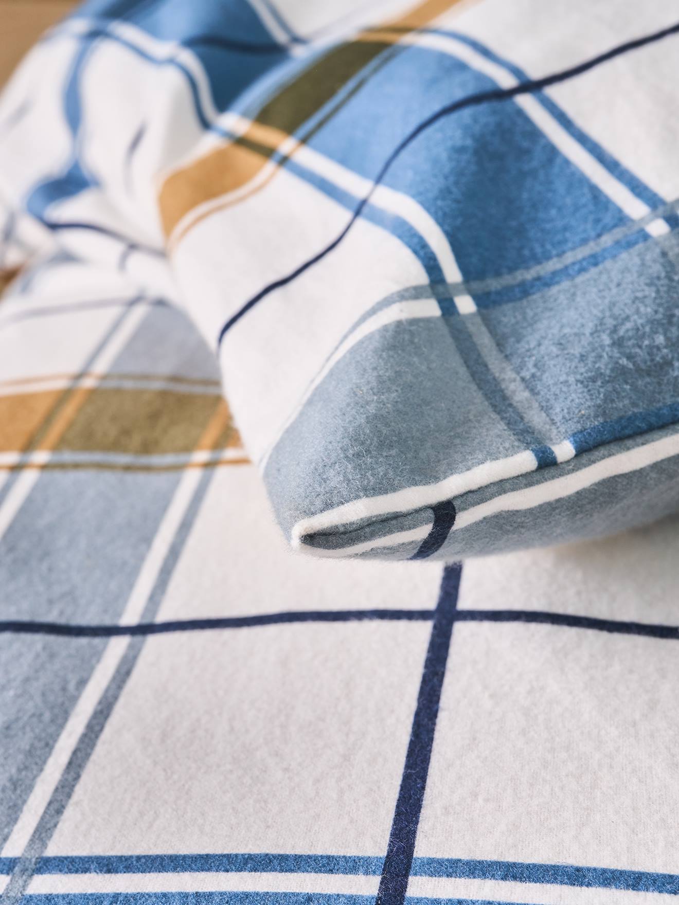 Thumbnail - Kinder Flanellbettwäsche-Set RETRO WINTER mit Recycling-Baumwolle