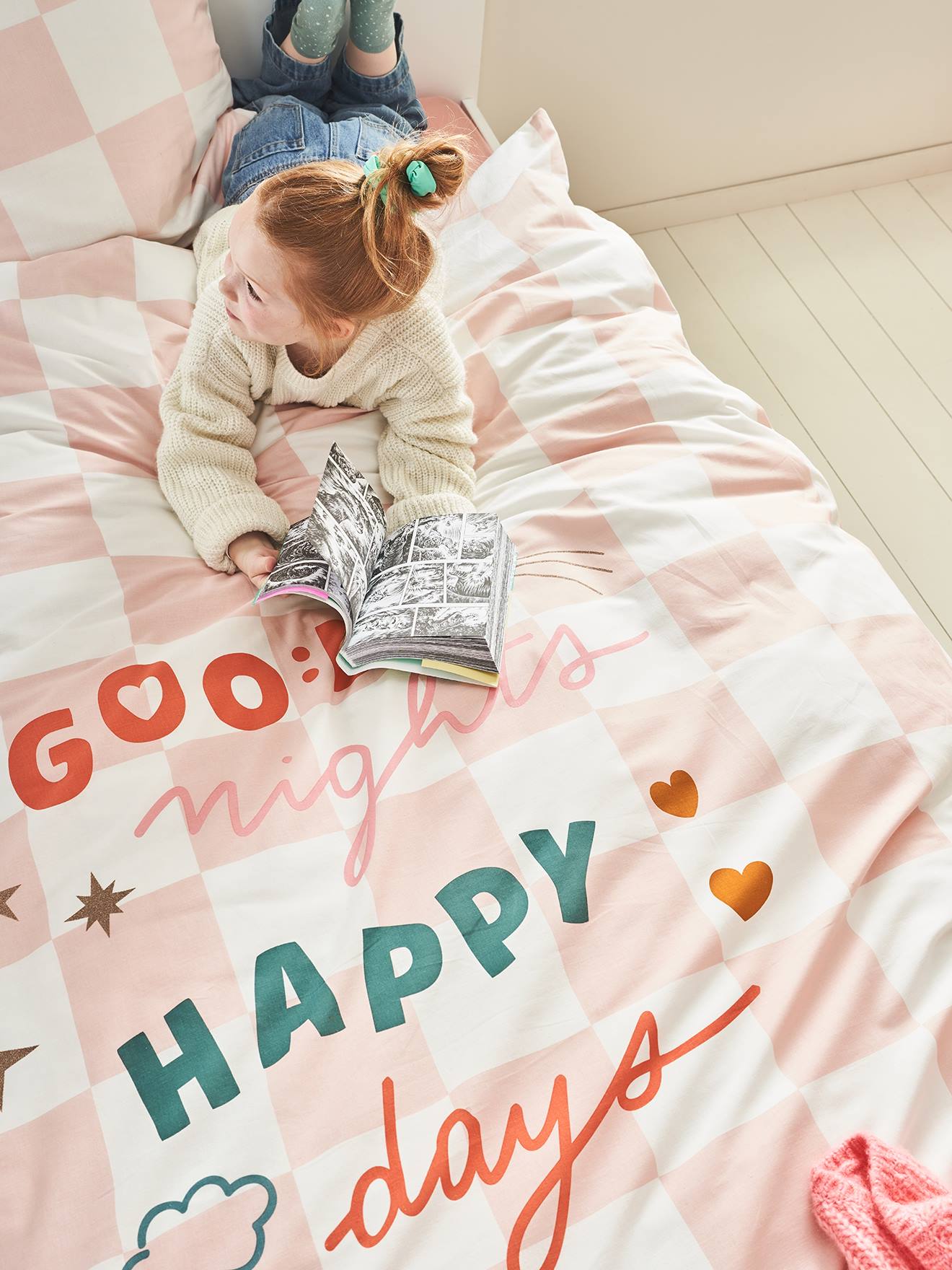 Kinder Bettwäsche-Set GOOD VIBES mit Recycling-Baumwolle