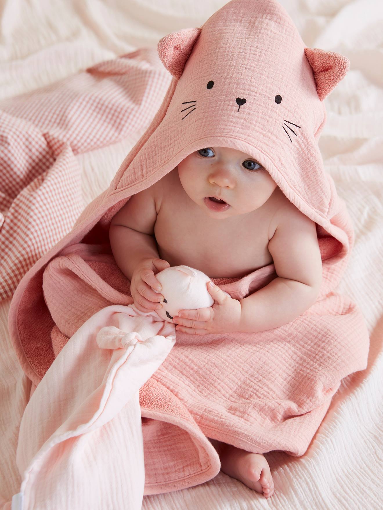 Baby Kapuzenbadetuch & Waschhandschuh