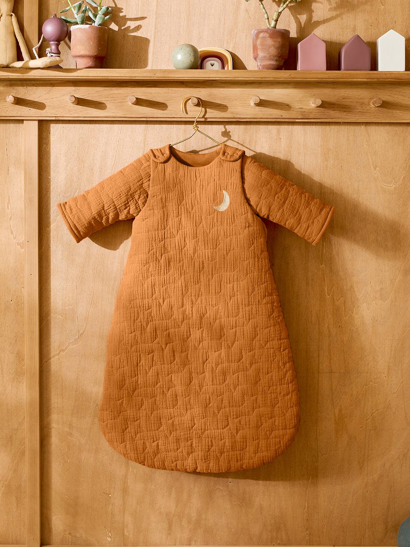 Baby Winterschlafsack aus Musselin TRAUMNÄCHTE mit abnehmbaren Ärmeln TOG 3