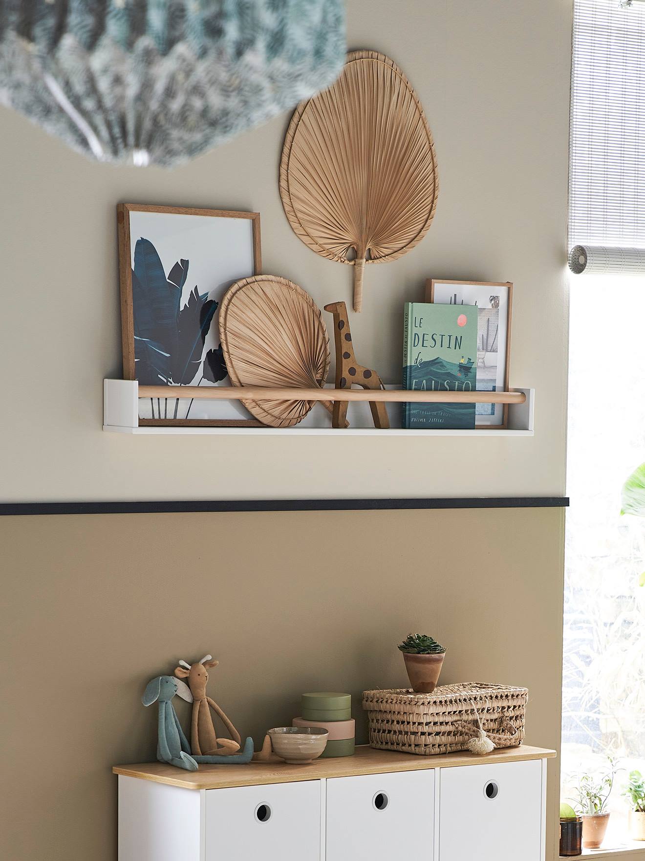 Wandregal KONFETTI Kinderzimmer weiß/natur von vertbaudet