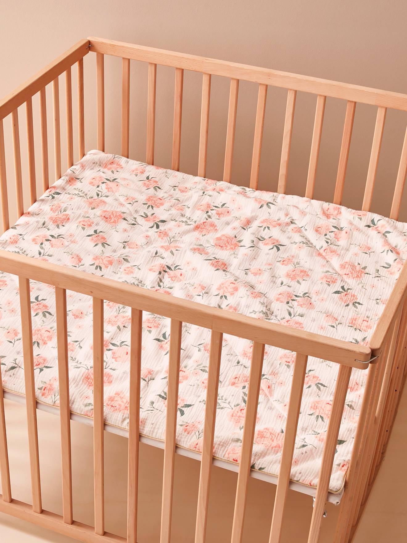 Vertbaudet Baby Spieldecke Weiß/Rosa Bedruckt 75X100