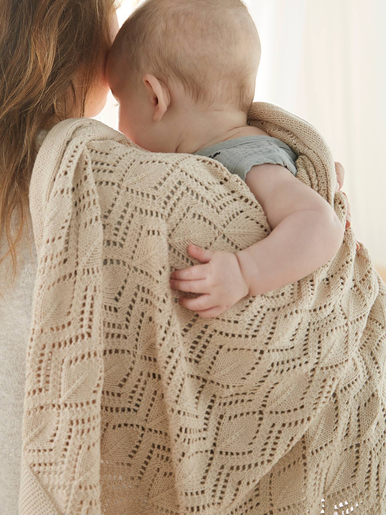 Thumbnail - Baby Decke mit Pointelle-Muster